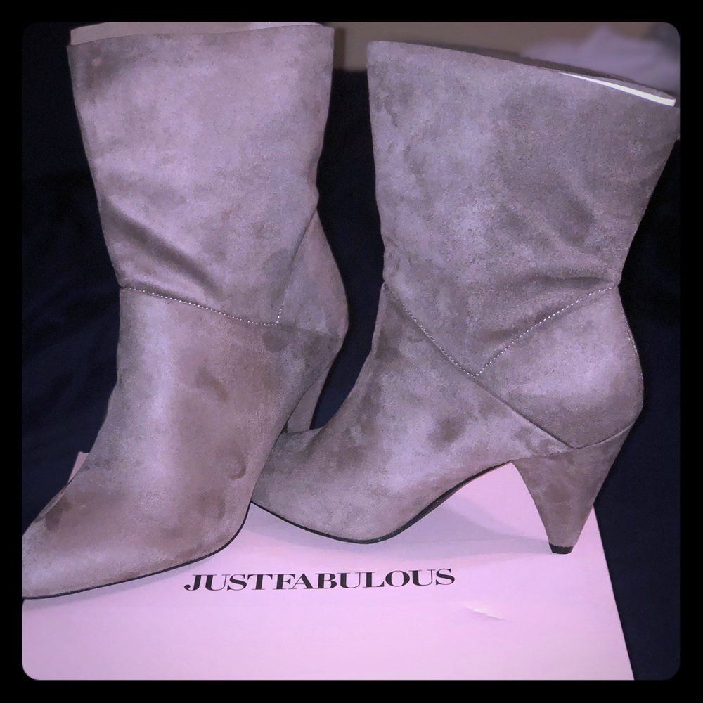 Vegan suede ankle boots